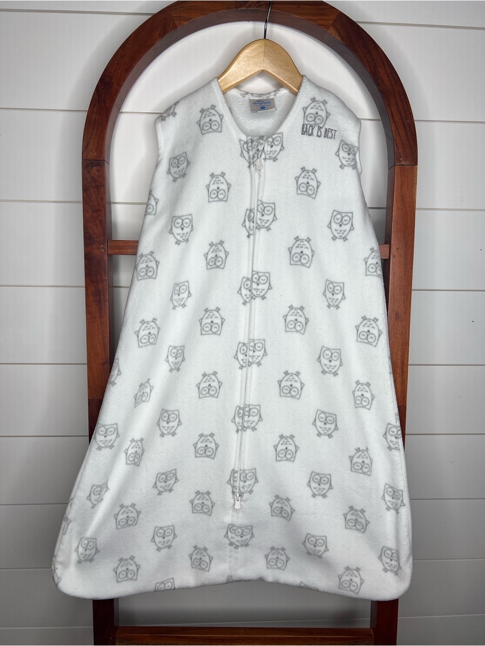 HALO Baby White Sleep Sack with Gray Owl Print